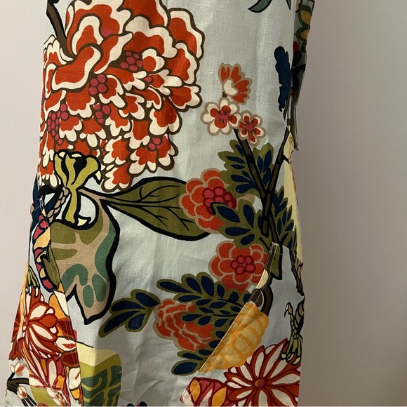 Matouk Schumacher 100% Linen Apron Chiang Mai Design NWT - Picture 2 of 7